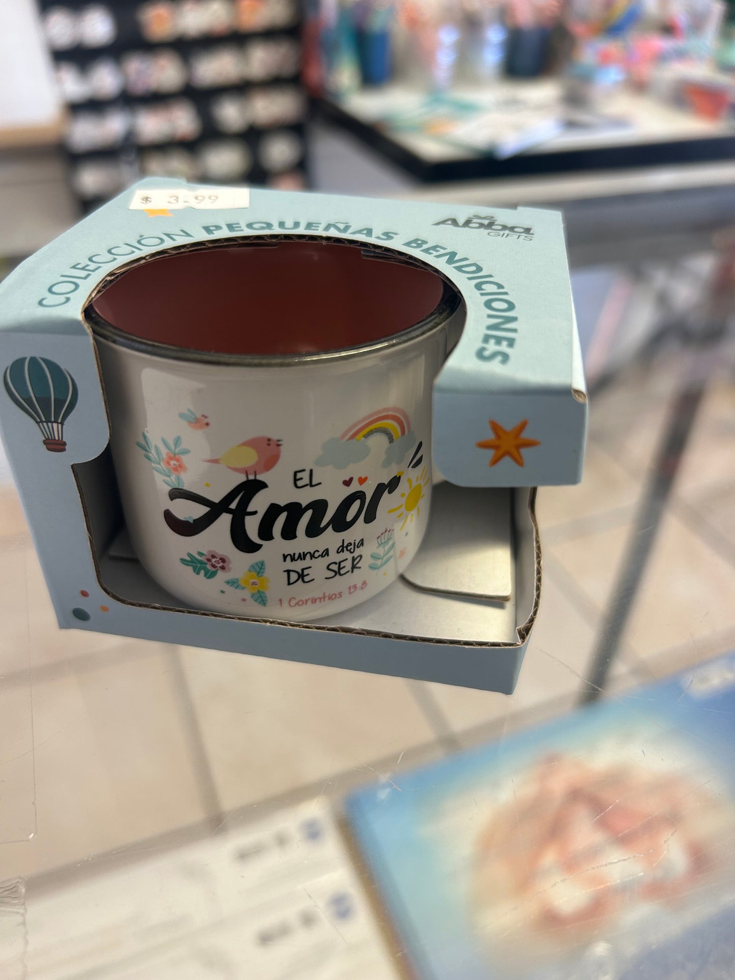 Taza 3OZ El Amor nunca deja de ser 1cor. 13:8