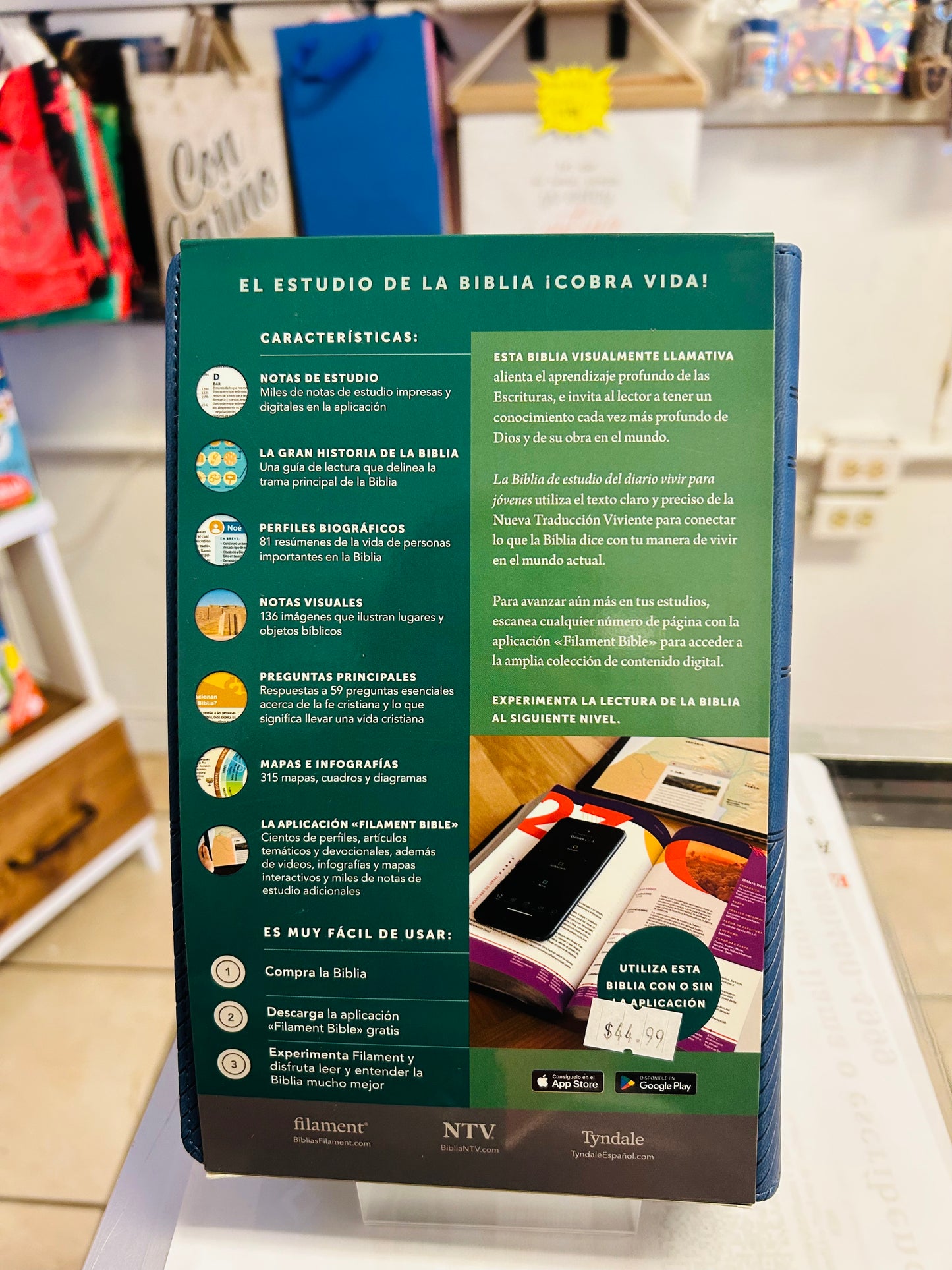 Biblia de Estudio del Diario Vivir para Jóvenes NTV