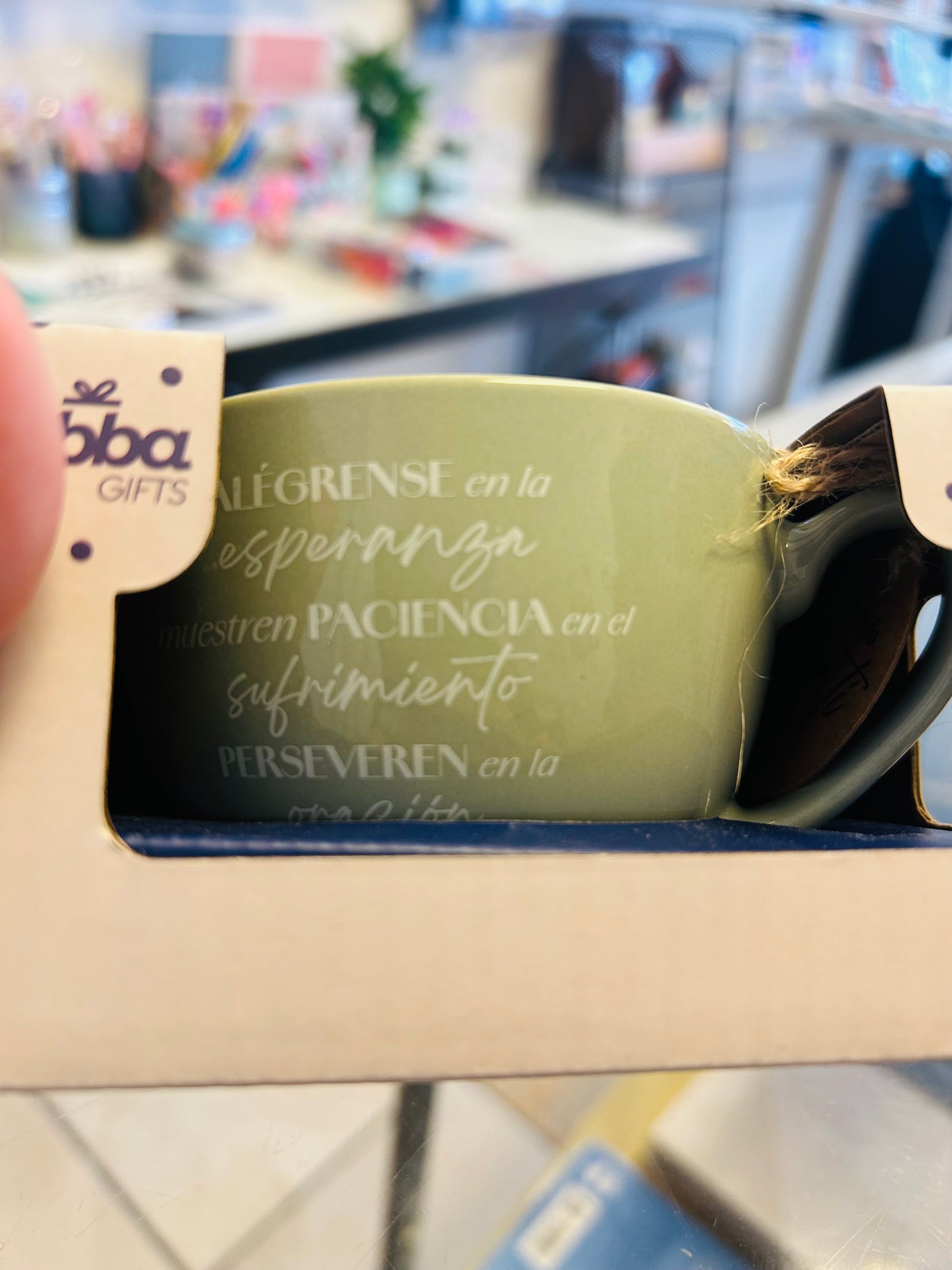 Taza verde Romanos 12:12