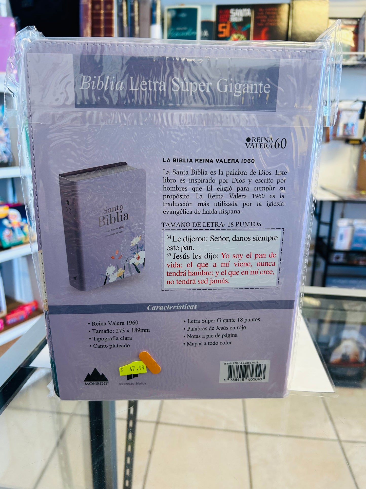 Biblia Letra Súper Gigante Color Violeta